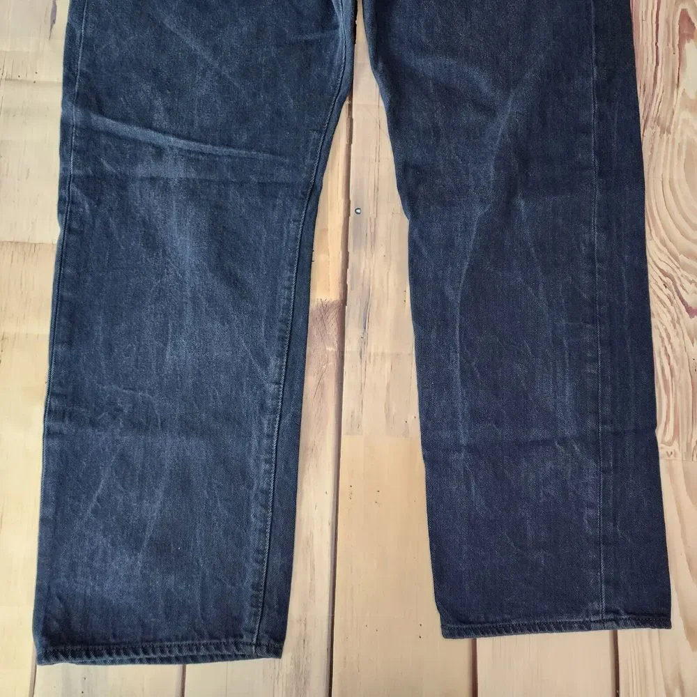 Levis 501 Button Fly Denim Mens 42x32 Medium Indigo Blue Jeans Actual‎ 40x30